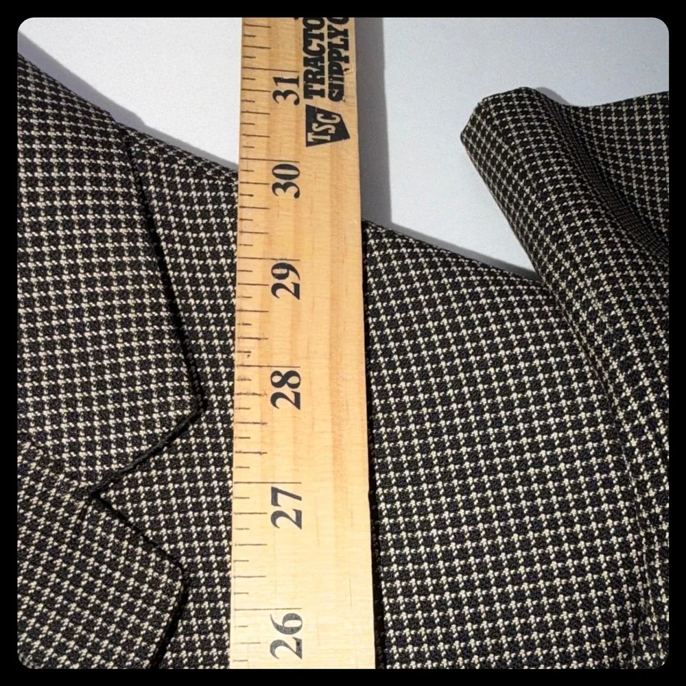 Hart Schaffner Marx Blazer Mens 42S Brown Check Two Button Professional Sport